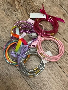 Lot of 5 Sets of Jelly Bracelets- Multi Color